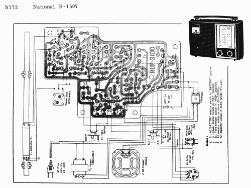 Panasonic 7 Transistor R-1597; Panasonic, (ID = 1722678) Radio