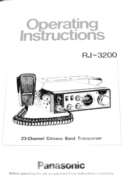 CB 23 Channel Transceiver RJ-3200; Panasonic, (ID = 2889631) Ciudadana