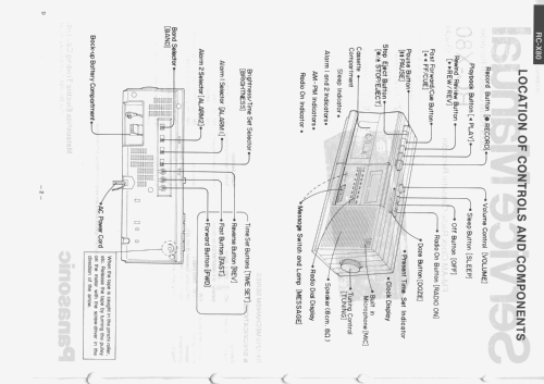 FM/AM Clock Radio Cassette Recorder RC-X80; Panasonic, (ID = 2648214) Radio