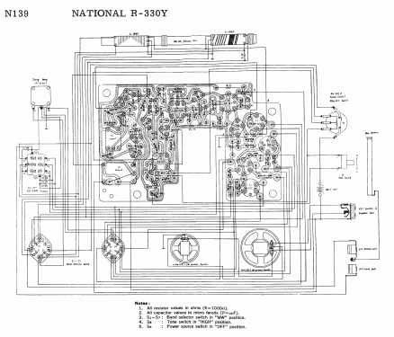 National Panasonic 3 Band 8 Transistor R-330Y; Panasonic, (ID = 1721525) Radio