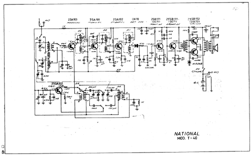 National 2-Band 8-Transistor T-40; Panasonic, (ID = 1574047) Radio