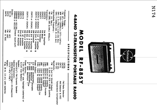 National Panasonic 4 Band 12 Transistor RF-885Y; Panasonic, (ID = 1725127) Radio