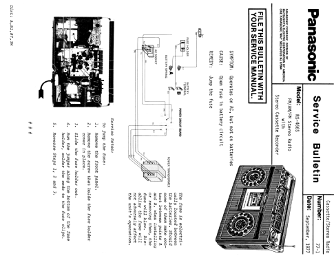 National Panasonic 4 Band Stereo Cassette Recorder RS-466FDS; Panasonic, (ID = 2467241) Radio