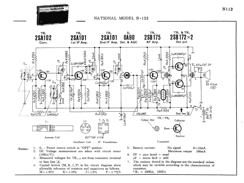 National Panasonic All Transistor R-122; Panasonic, (ID = 1705201) Radio
