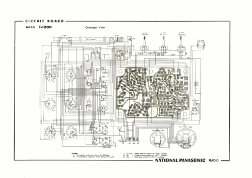 National Panasonic World-Wide 4-Band 9-Transistor T-100D; Panasonic, (ID = 2729472) Radio