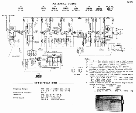 National T-220H; Panasonic, (ID = 1730464) Radio