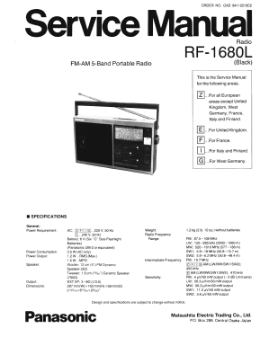 Panasonic 5 Band Receiver GX80 RF-1680L; Panasonic, (ID = 2803980) Radio