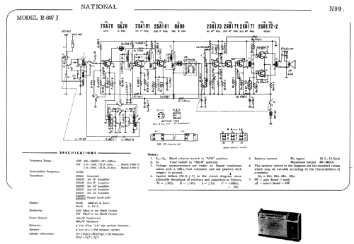 National 'Panasonic 8' R-807 J; Panasonic, (ID = 1684452) Radio