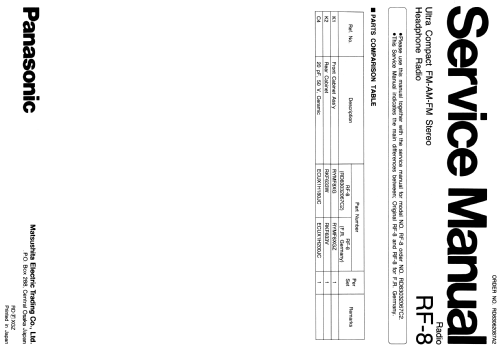 RF-8; Panasonic, (ID = 2107533) Radio