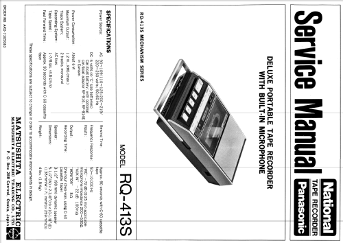 RQ-413S; Panasonic, (ID = 1862629) Enrég.-R