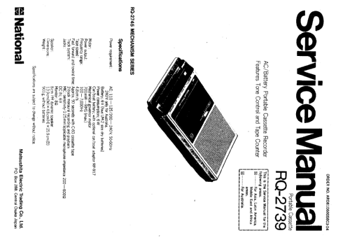 Slim-Line Cassettenrecorder RQ-2739; Panasonic, (ID = 1943071) R-Player