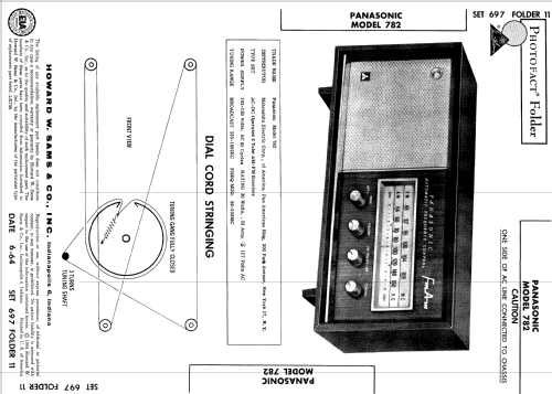 Panasonic FM-AM Radio Receiver 782; Panasonic, (ID = 532334) Radio