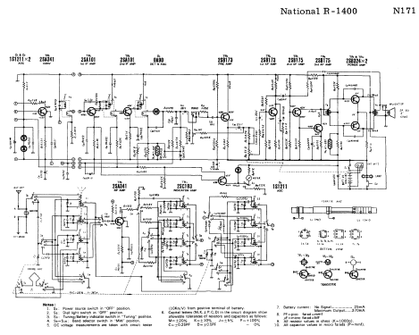 National Panasonic 4 Band 11 Transistor R-1400; Panasonic, (ID = 1479234) Radio