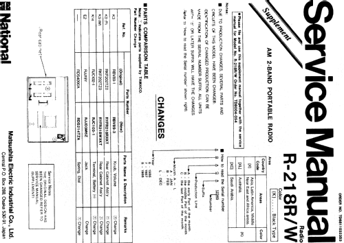 National Panasonic 2-Band R-218R; Panasonic, (ID = 714619) Radio