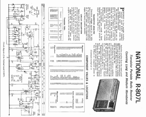 R-807 L; Panasonic, (ID = 207608) Radio