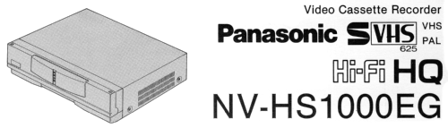 Panasonic Video Cassette Recorder NV-HS1000EG; Panasonic, (ID = 1289263) Sonido-V