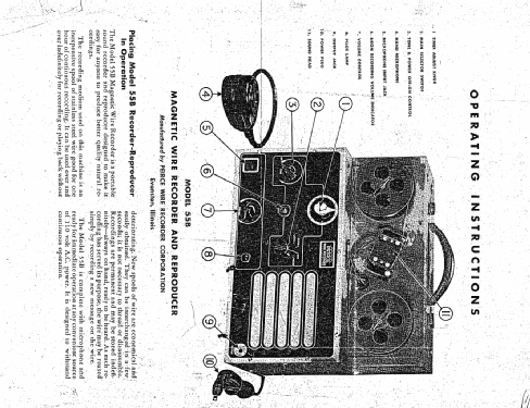 Magnetic Wire Recorder Model 55 B; Peirce Wire Recorder (ID = 401721) Ton-Bild