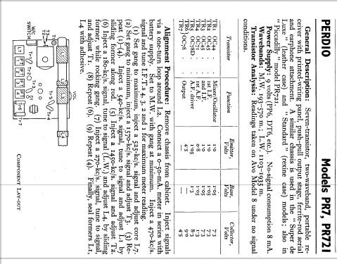 Piccadilly 7 Transistor PR721; Perdio Electronics (ID = 585274) Radio