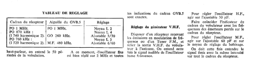 Générateur HF/VHF vobulé GVB5; Perlor Radio; Paris (ID = 2738160) Equipment