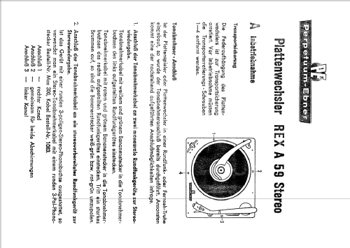 Rex A 59 Stereo; Perpetuum-Ebner PE; (ID = 35304) R-Player