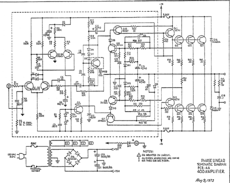 Direct Coupled Solid State Amplifier 400; Phase Linear; (ID = 3215409) Ampl/Mixer