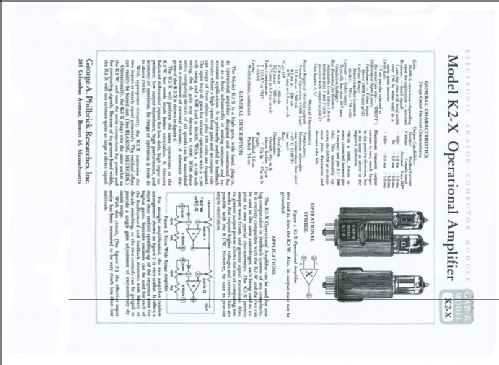 GAP/R K2-X Operational Amplifier; Philbrick Researches (ID = 1965380) Diverses