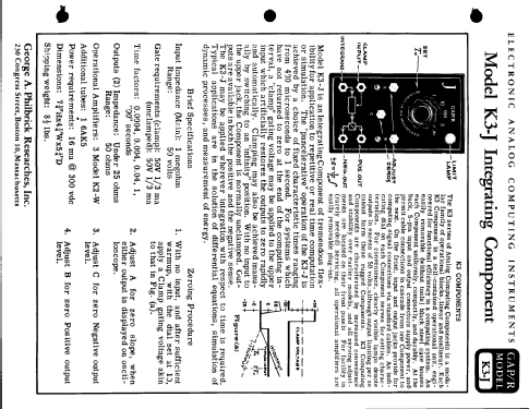 Integrating Component K3-J; Philbrick Researches (ID = 1128431) Divers