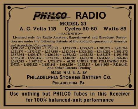 21 Baby Grand; Philco, Philadelphia (ID = 3136095) Radio