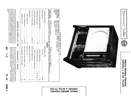 22D5100M CH= TV-123; Philco, Philadelphia (ID = 1736144) Televisión