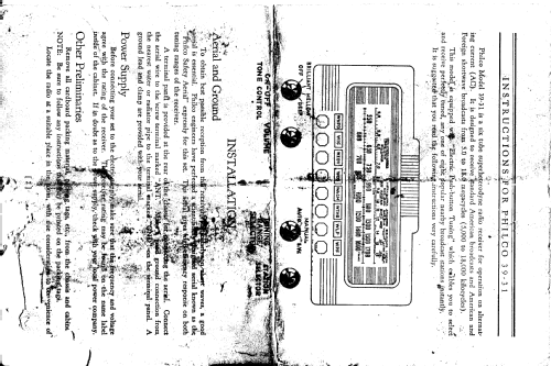 39-31XF ; Philco, Philadelphia (ID = 1267488) Radio