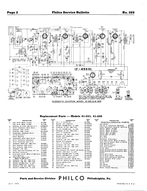 41-221C ; Philco, Philadelphia (ID = 2901066) Radio