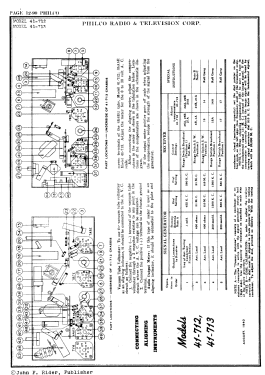 41-712T ; Philco, Philadelphia (ID = 2878180) Radio