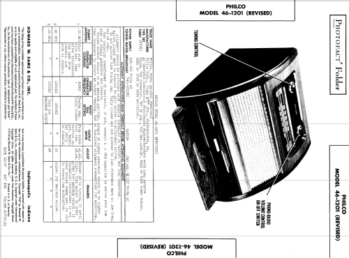 46-1201 ; Philco, Philadelphia (ID = 1414394) Radio