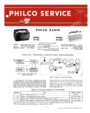 46-420-I Code 128; Philco, Philadelphia (ID = 2902808) Radio