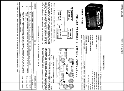 46-427 ; Philco, Philadelphia (ID = 353007) Radio