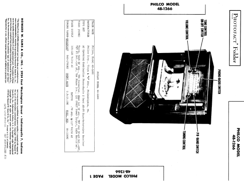 48-1266 Radio-Phonograph; Philco, Philadelphia (ID = 974636) Radio