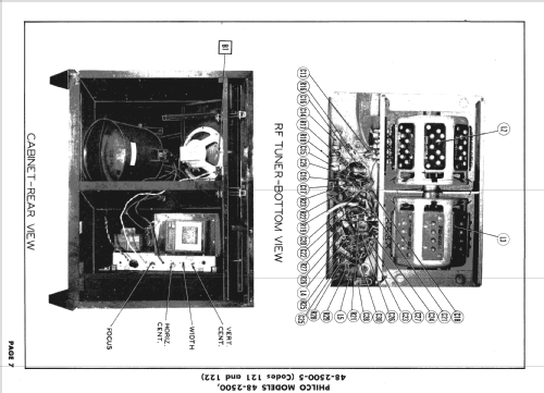 48-2500-5 Code 121 and 122; Philco, Philadelphia (ID = 1611478) Television