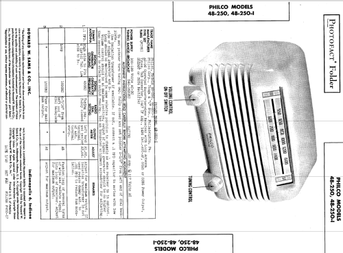 48-250 Transitone Code 121; Philco, Philadelphia (ID = 527431) Radio