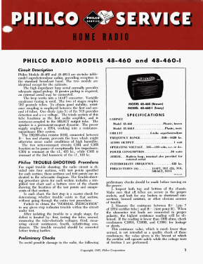 48-460-I ; Philco, Philadelphia (ID = 2903550) Radio