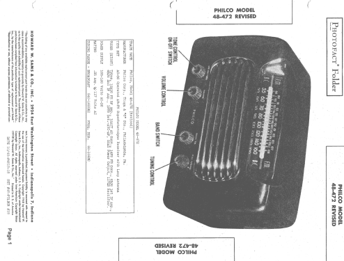 48-472 ; Philco, Philadelphia (ID = 1417593) Radio