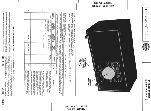 53-560 ; Philco, Philadelphia (ID = 982417) Radio