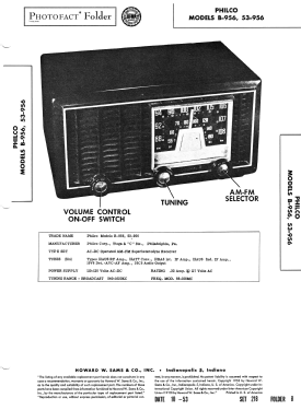 53-956 ; Philco, Philadelphia (ID = 3208005) Radio