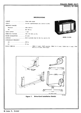 53-958 ; Philco, Philadelphia (ID = 2891821) Radio