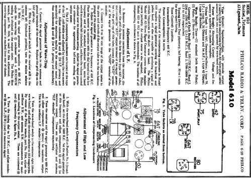 610T Big Bullet ; Philco, Philadelphia (ID = 471096) Radio