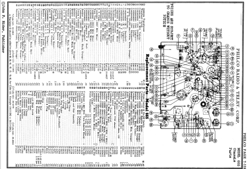 665X ; Philco, Philadelphia (ID = 536428) Radio