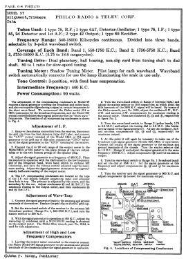 97E Code 121; Philco, Philadelphia (ID = 2856127) Radio