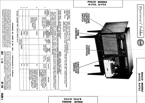 B-1753 ; Philco, Philadelphia (ID = 523450) Radio