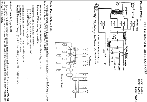 B-253 'B' Power Unit; Philco, Philadelphia (ID = 458378) Power-S