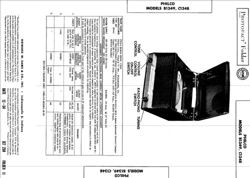 C-1348 ; Philco, Philadelphia (ID = 523413) Radio