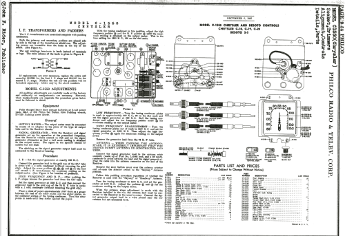 C-1550 Chrysler; Philco, Philadelphia (ID = 831385) Car Radio